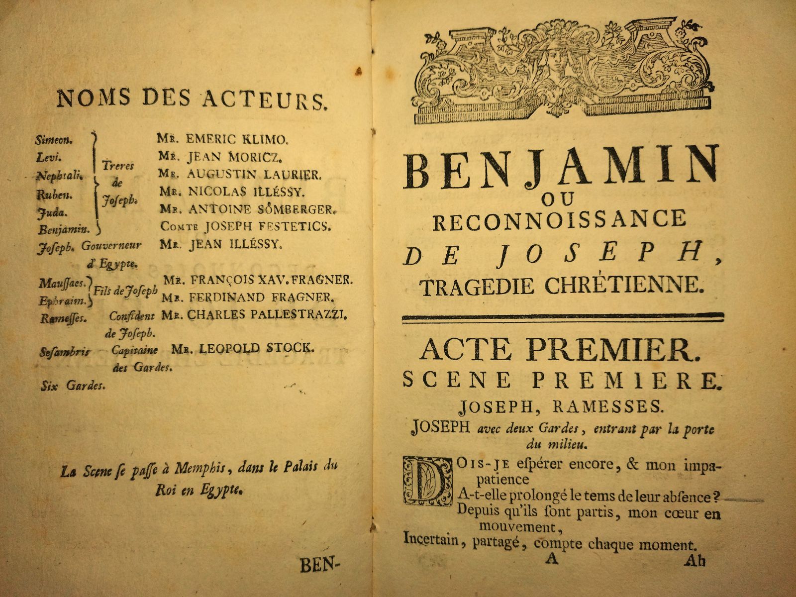 Benjamin ou la reconnoissance de Joseph könyv