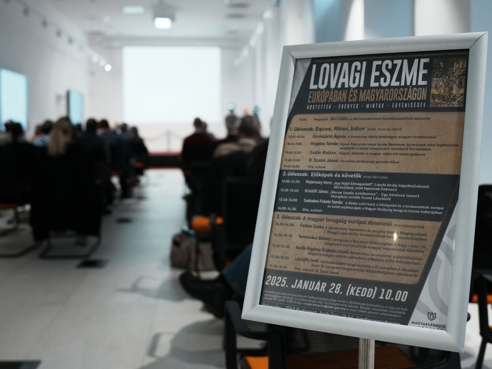 Lovagi eszmények és képviselőik konferencia plakát