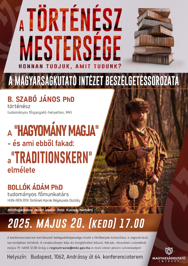 A történész mestersége elnevezésű beszélgetéssorozatunk plakát