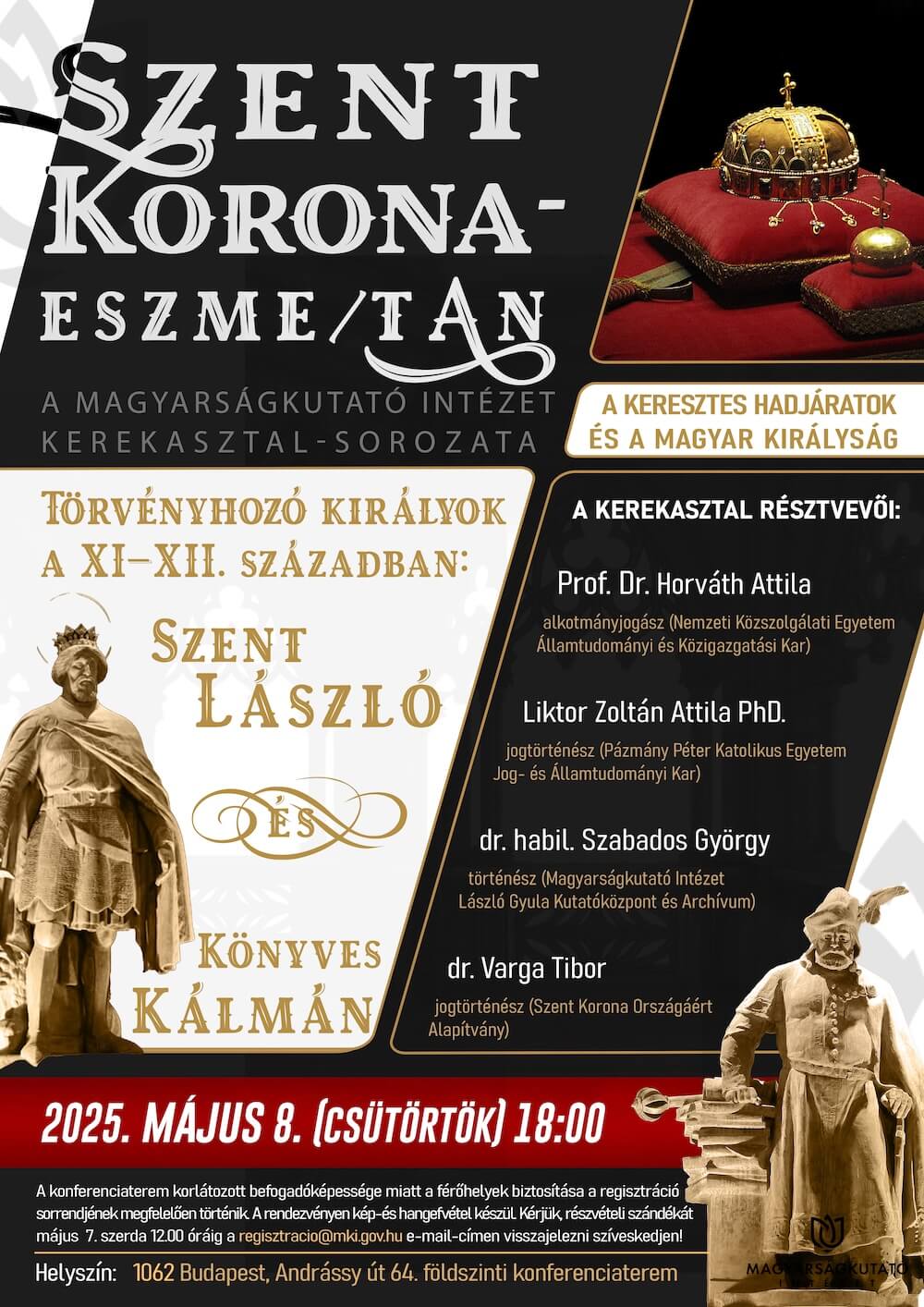 Szent Korona-tanról indított kerekasztal-sorozat plakát