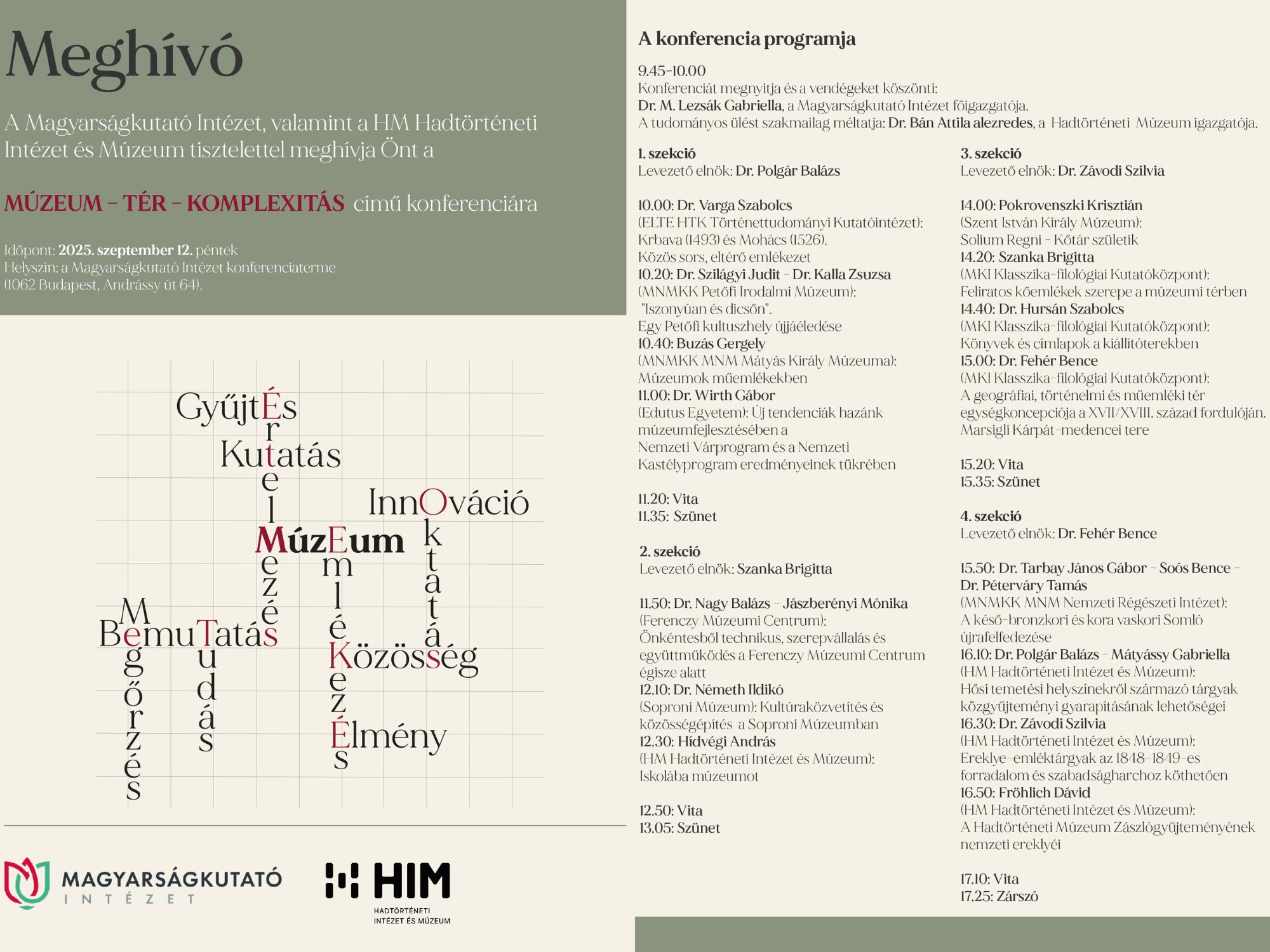 Múzeum – Tér – Komplexitás című esemény