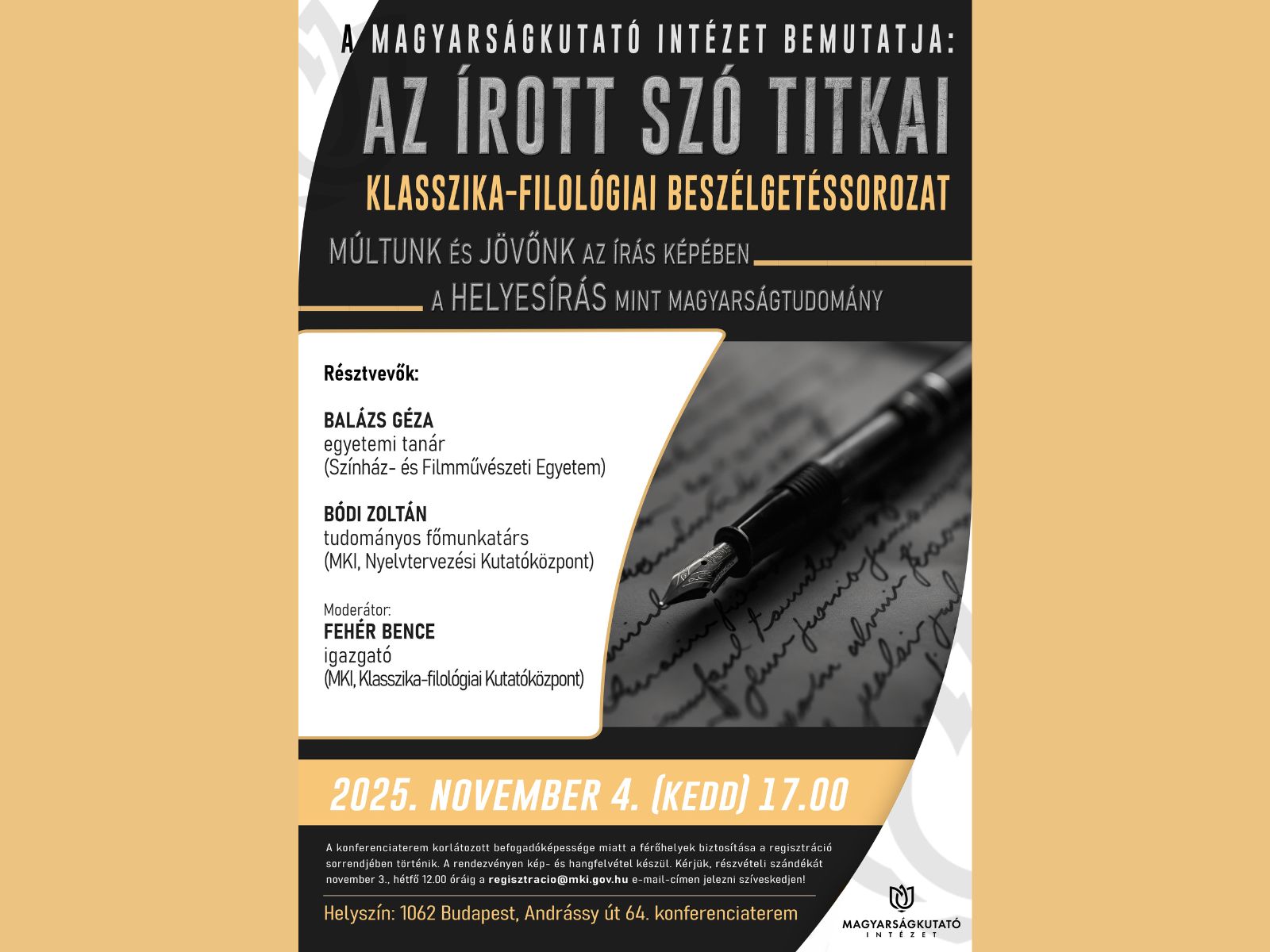 A helyesírás mint magyarságtudomány plakát