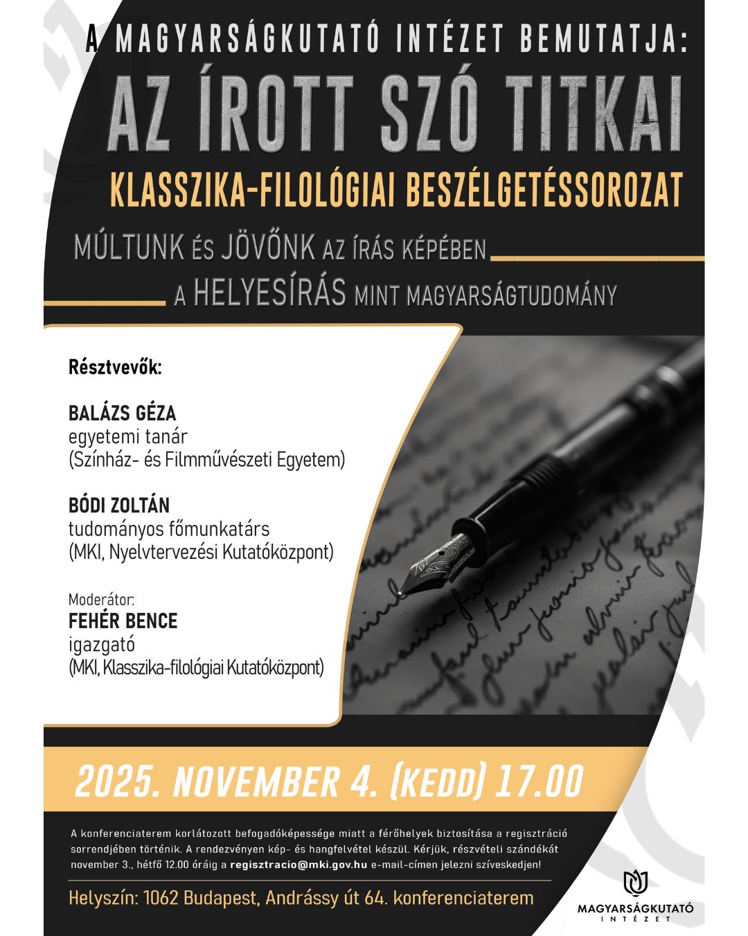 A helyesírás mint magyarságtudomány plakát